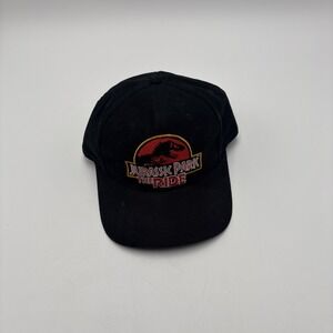 Vintage Universal Studios Jurassic‎ Park The Ride Snap Back Hat Black 1997